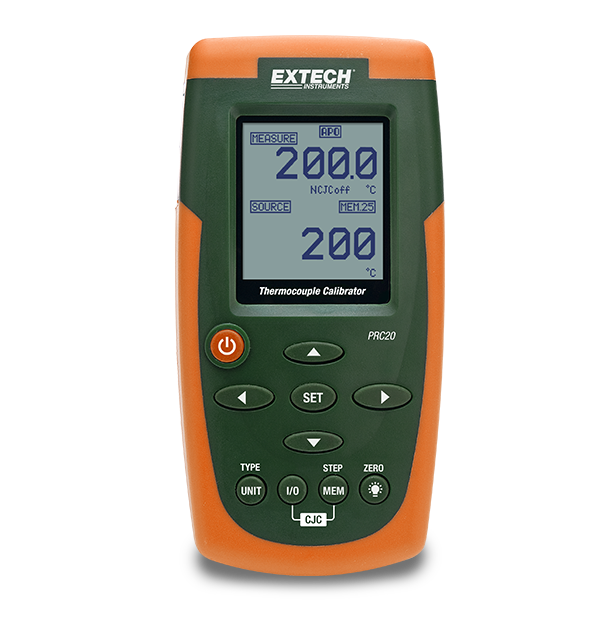 Extech PRC20 – Thermocouple Calibrator for 8 Types (J, K, T, E, N, R, S, C)