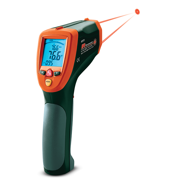 Extech 42570  Dual Laser Infrared Thermometer with Type K Input (Up to 3992°F / 2200°C)