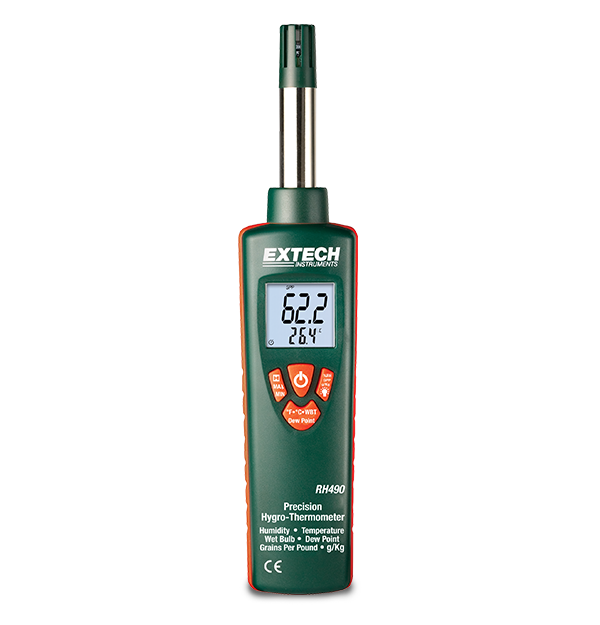 Extech RH490 Precision Hygro-Thermometer with GPP/g/kg and Dew Point