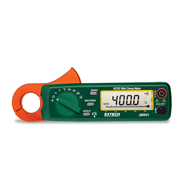 Extech 380941  200A DC/AC Mini Clamp DMM for Low Current Measurements