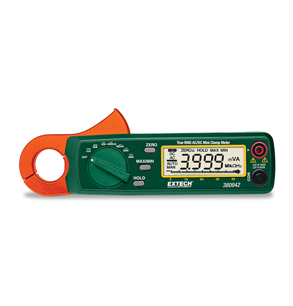 Extech 380942 30A True RMS AC/DC Mini Clamp Meter