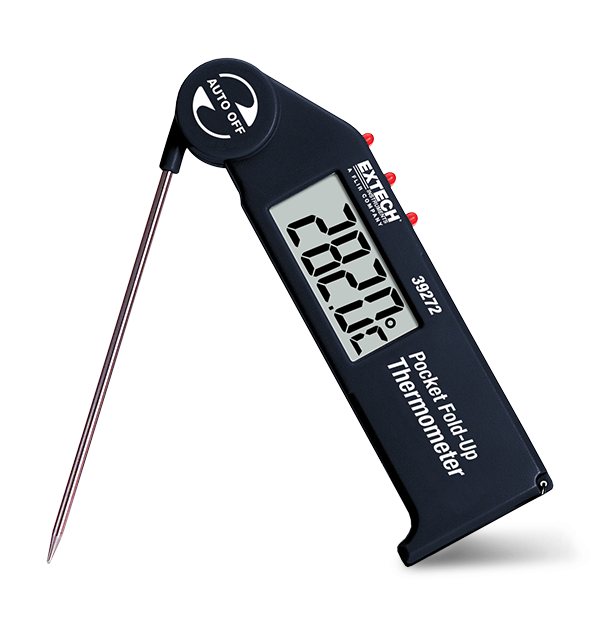 Extech 39272 Pocket Fold-Up Thermometer with Adjustable 180° Probe (-58°F to 572°F)