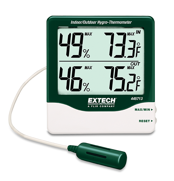 Extech 445713 Big Digit Indoor/Outdoor Hygro-Thermometer