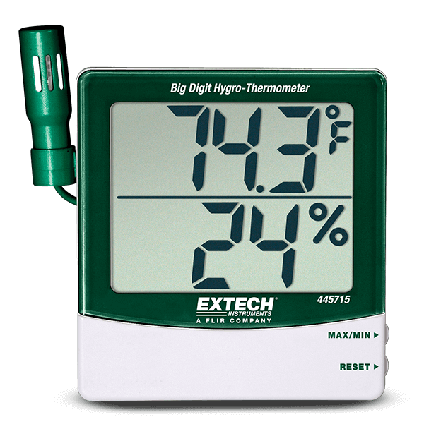 Extech 445715 Big Digit Hygro-Thermometer with Remote Probe