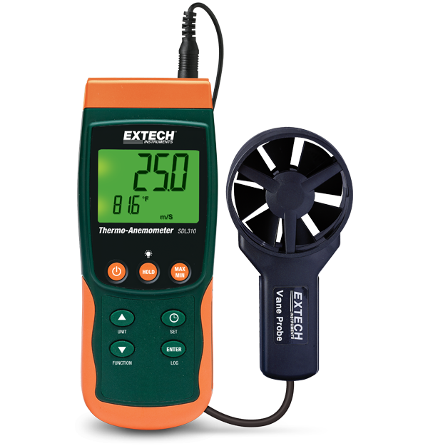 Extech SDL310 Vane Thermo-Anemometer/Datalogger with SD Card