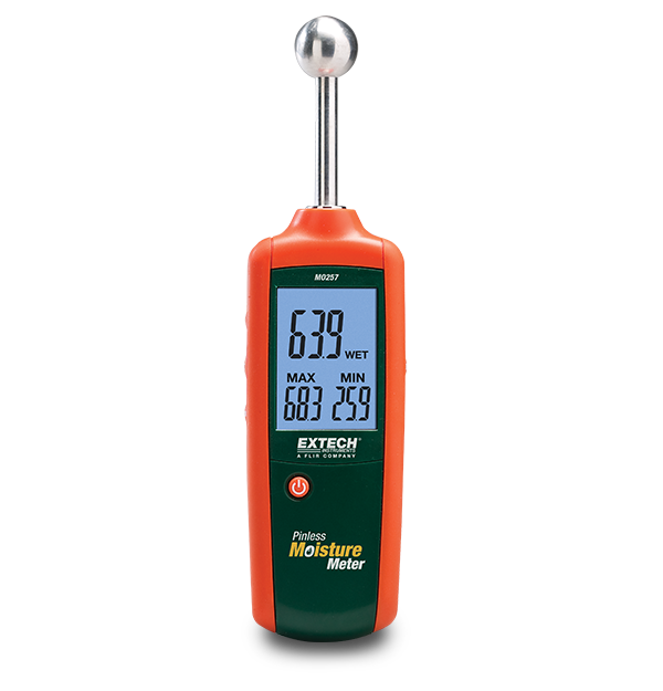 Extech MO257 – Pinless Moisture Meter with Relative Readings and Dual Alarm System