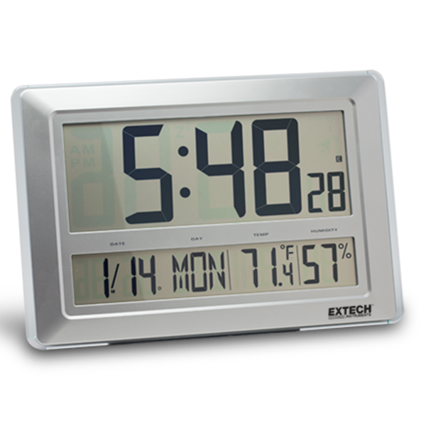 Extech CTH10A – Radio-Controlled Wall Clock with Hygro-Thermometer (NIST WWVB Sync)