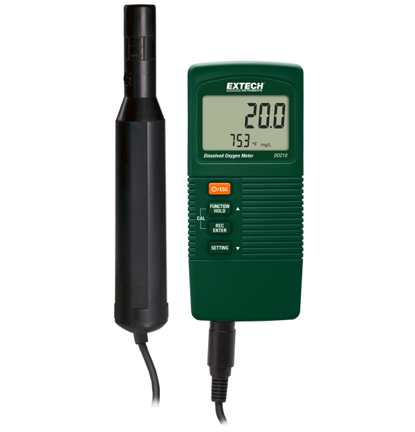 Extech DO210 – Compact Dissolved Oxygen Meter (0–20.0 mg/L, 0–100.0% Saturation)