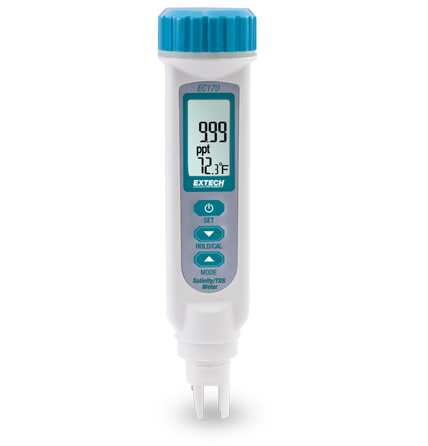 Extech EC170 – Waterproof Salinity Meter with Automatic Temperature Compensation (0–70.0 ppt)