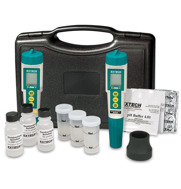 Extech EC510 – Waterproof ExStik® II pH/Conductivity Meter Kit (Complete Field Kit)