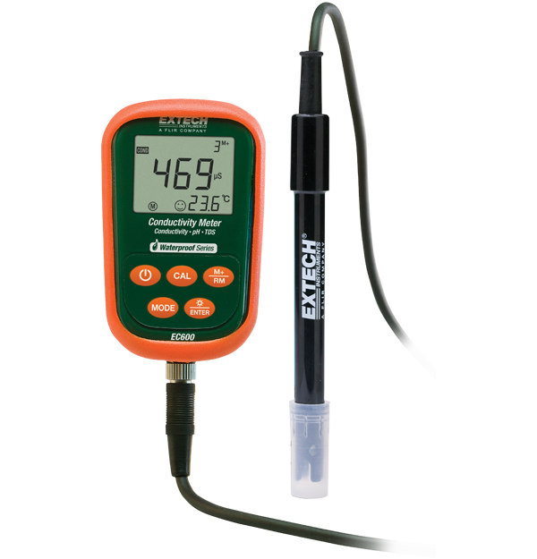 Extech EC600 – Waterproof 7-in-1 pH/Conductivity/TDS/Salinity/Resistivity/mV/Temperature Meter