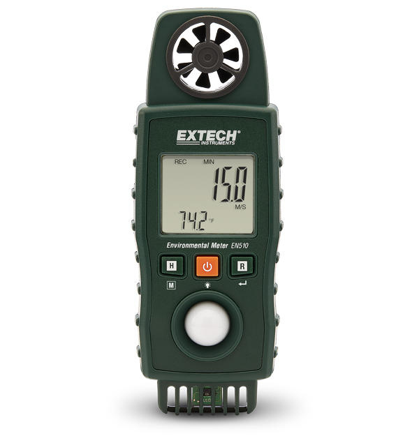 Extech EN510 – 10-in-1 Environmental Meter with Type K and Light Sensor