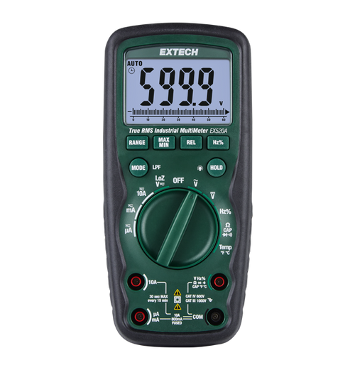 Extech EX520A – CAT IV-600V True RMS Multimeter with Bluetooth® and ExView® App