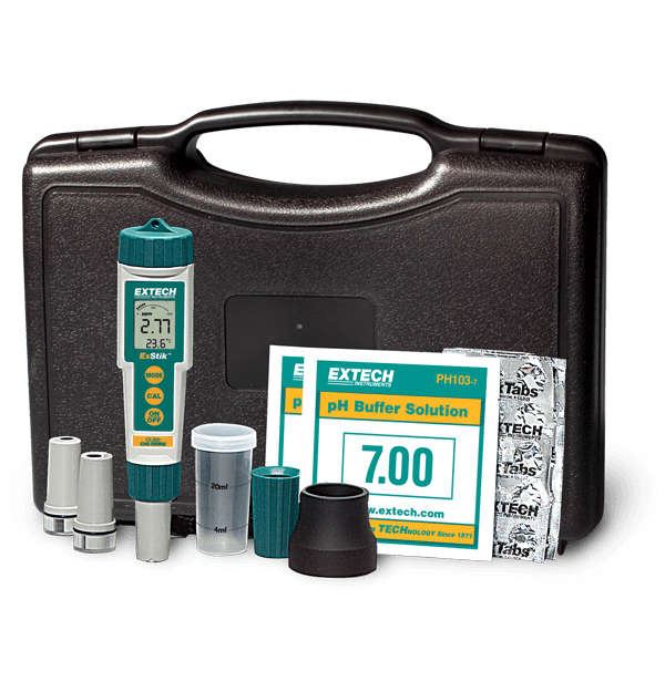 Extech EX900 – ExStik® 4-in-1 Water Quality Meter Kit (Chlorine, pH, ORP, Temperature)