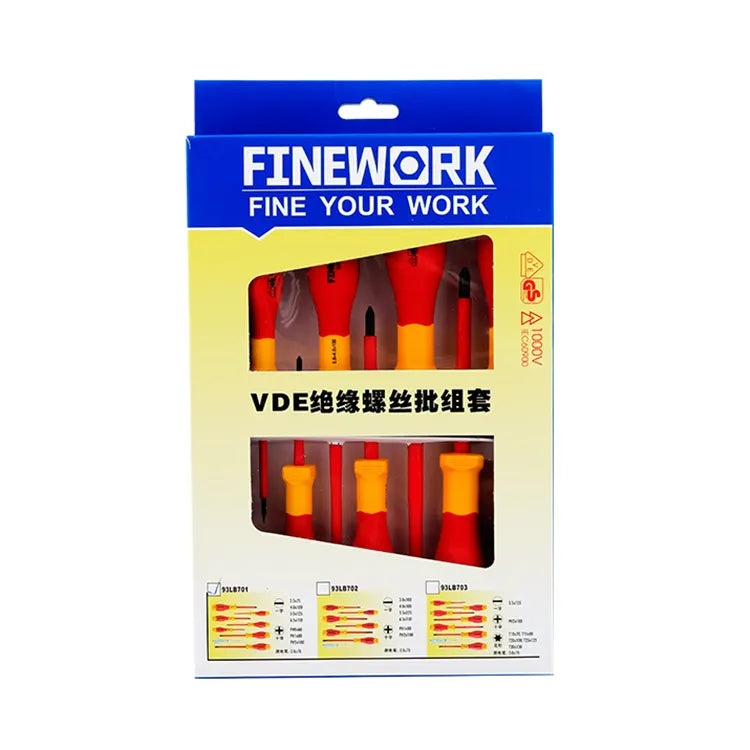 FINEWORK 8 PCS Insulated Screwdrivers set