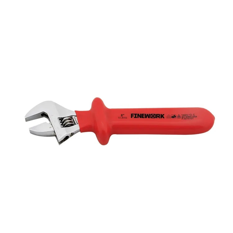 FINEWORK Insulated Adjustable Wrench 8" 200mm Max. opening 25mm