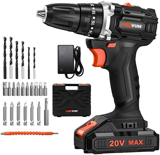 LOMVUM 20V Brushless Cordless Drill and Driver Set DPX-BM-02