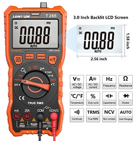 LOMVUM T28B Auto Ranging Digital Multimeter