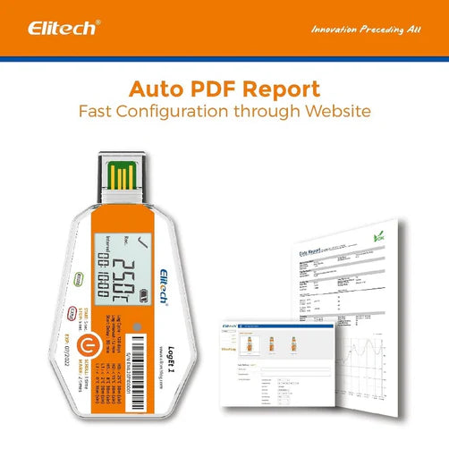 Elitech LogEt1TH Single Use Temperature And Humidity Data Logger