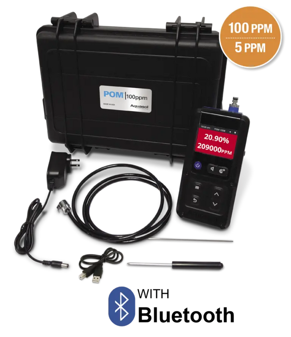 AQUASOL POM®-100B Precise Oxygen Monitor & Accessories Kit AQUASOL  Measurement Methods Technology Company OXYGEN MONITOR