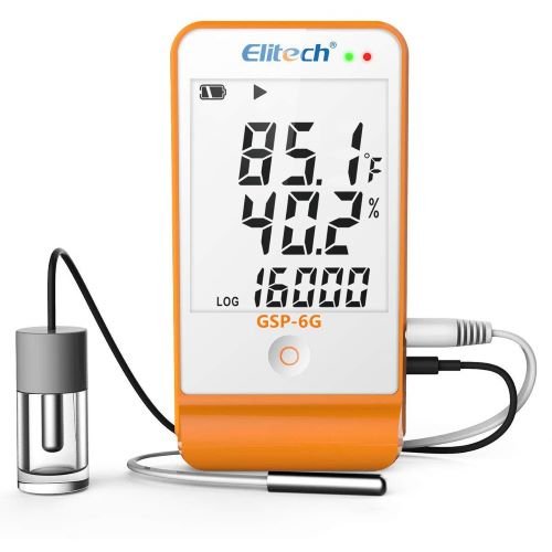 Elitech GSP-6G Digital Temperature And Humidity Data Logger With Detachable Buffered Probe