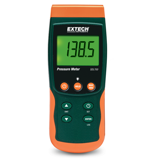 Extech SDL700 – Pressure Meter/Datalogger with SD Card and Interchangeable Transducers (30/150/300 psi)