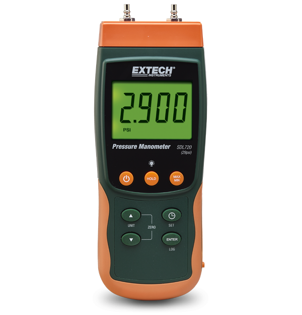 Extech SDL720 – Differential Pressure Manometer/Datalogger (±29 psi / 2000 mbar)