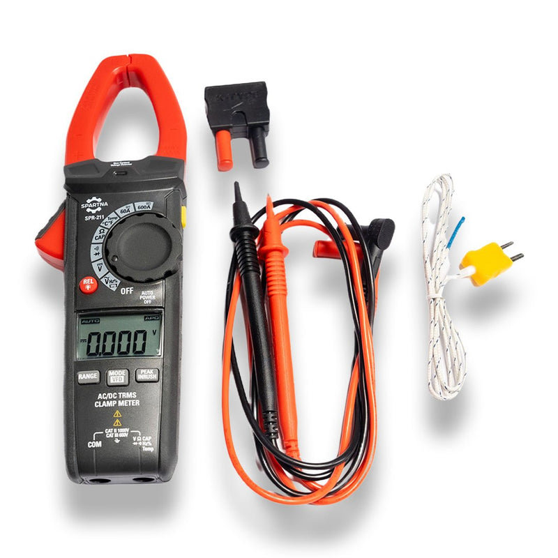 Spartna SPR-211 600A AC/DC True RMS Clamp Meters