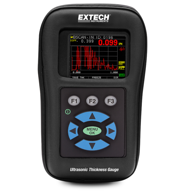 Extech TKG250 – Color Waveform Ultrasonic Thickness Gauge with A-Scan & File Compare