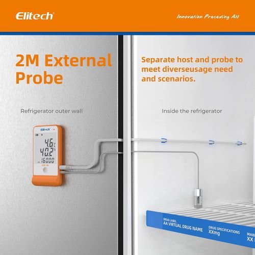 Elitech GSP-6G Digital Temperature And Humidity Data Logger With Detachable Buffered Probe