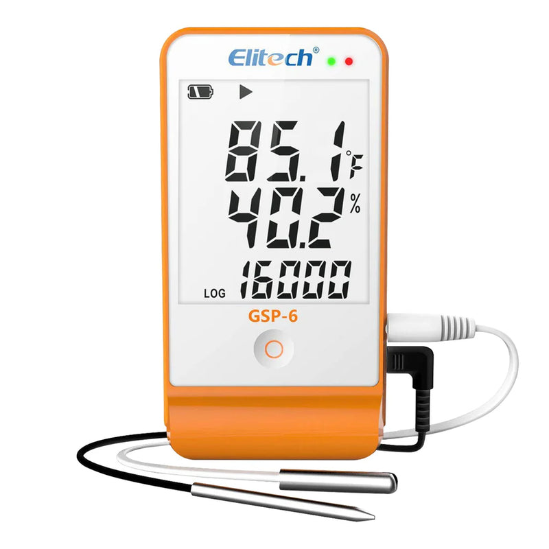 Elitech GSP-6 Temperature and Humidity Data Logger Recorder 16000 Points