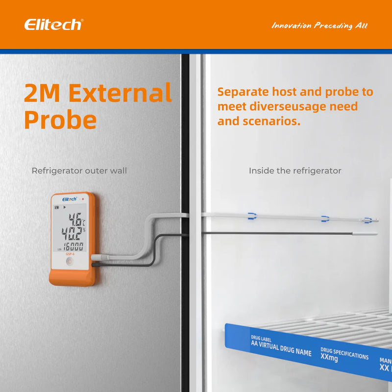 Elitech GSP-6 Temperature and Humidity Data Logger Recorder 16000 Points