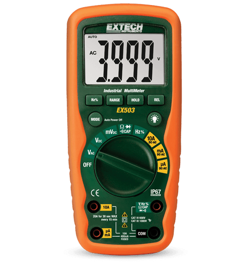 Extech EX503 10 Function Heavy Duty Industrial MultiMeter