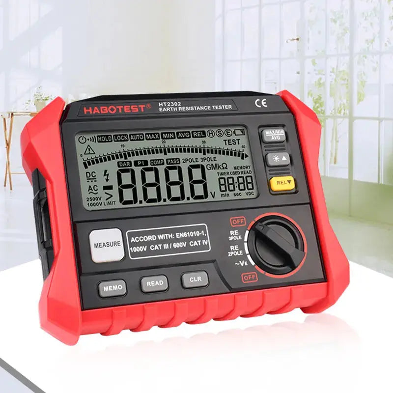 digital earth resistance tester HABOTEST HT2302 0V - 200V With Analog Bar HABOTEST  Measurement Methods Technology Company Electrical Test Instruments