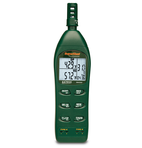 Extech RH350 Dual Input Hygro-Thermometer Psychrometer